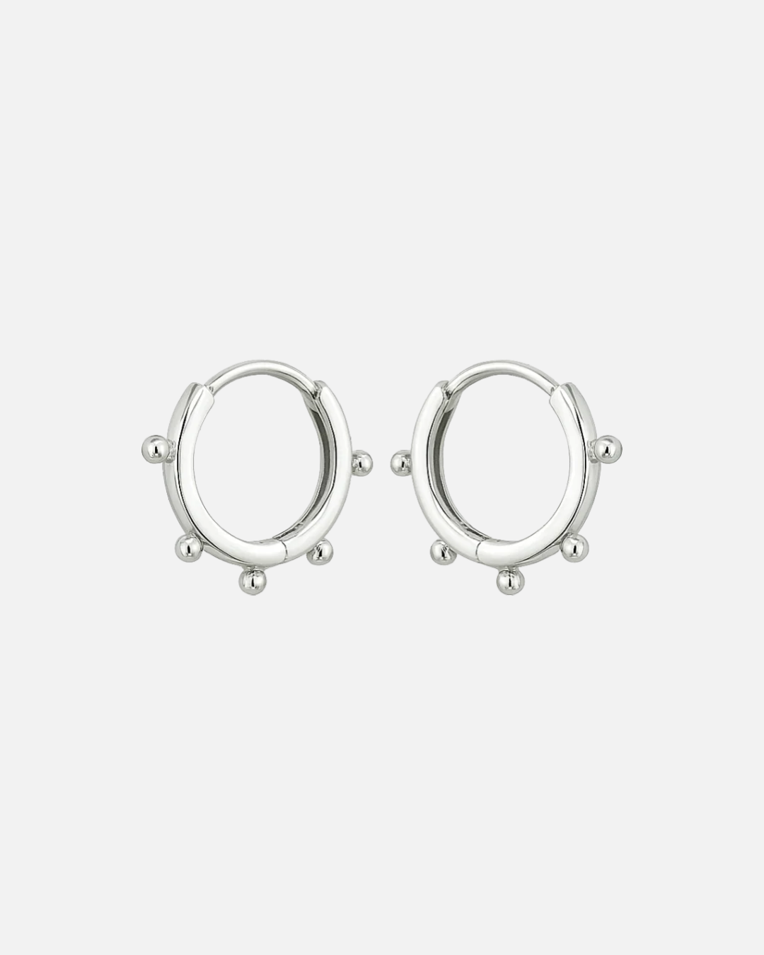 AROS DE PLATA CON BOLITAS