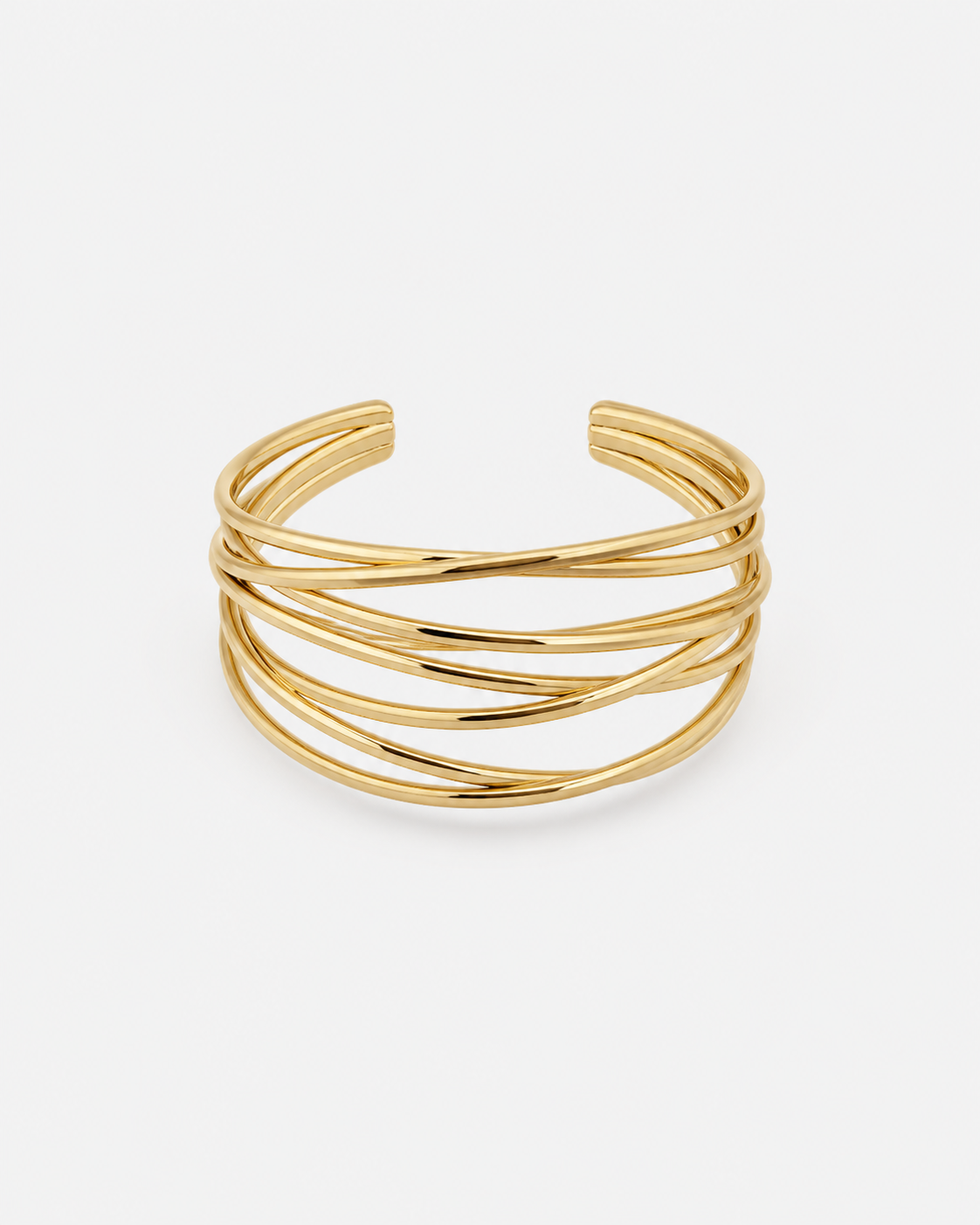 CROSSLINE CUFF RING