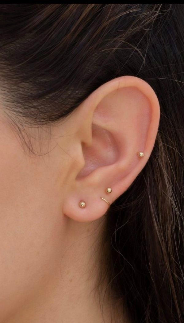 TINY BALL STUD EARRINGS