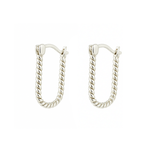 ARETES RECTANGULARES TRENZADOS