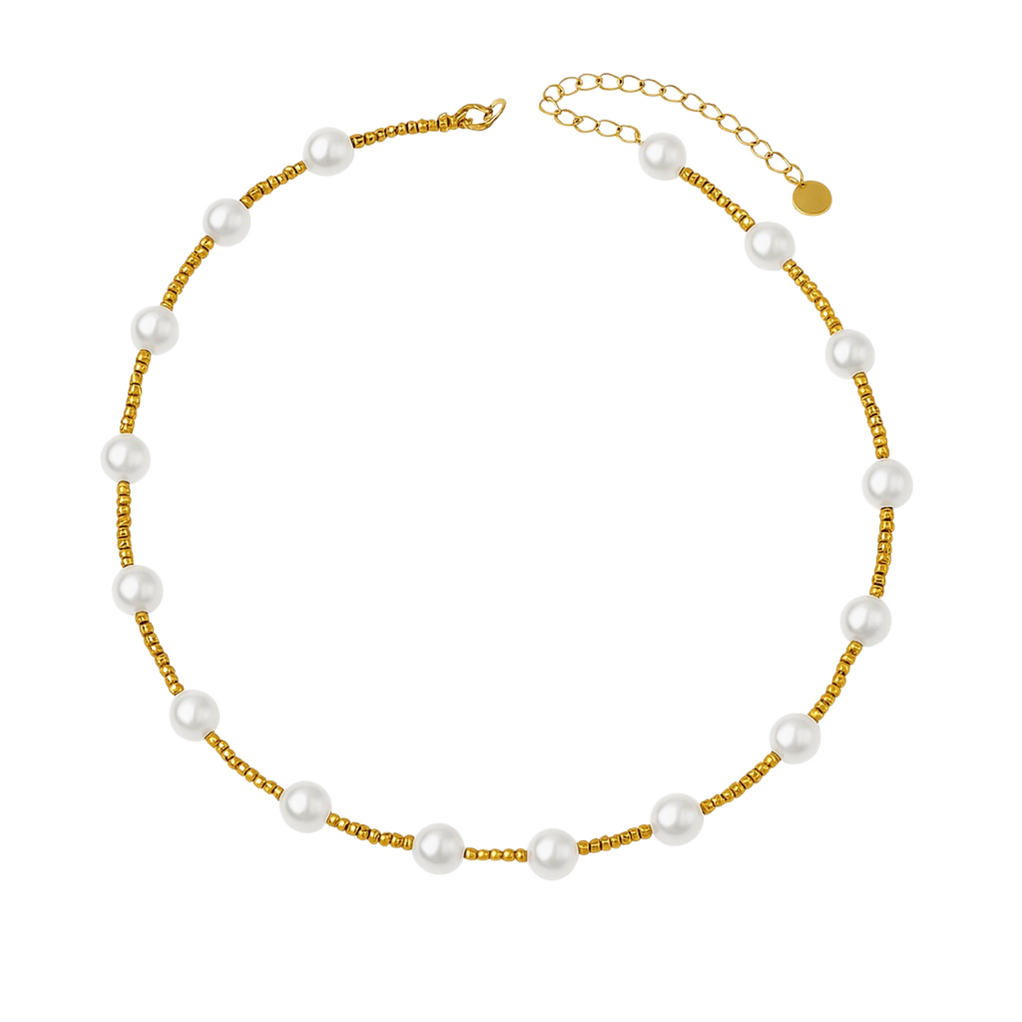 GOLDEN PEARL NECKLACE