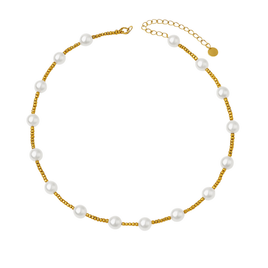GOLDEN PEARL NECKLACE