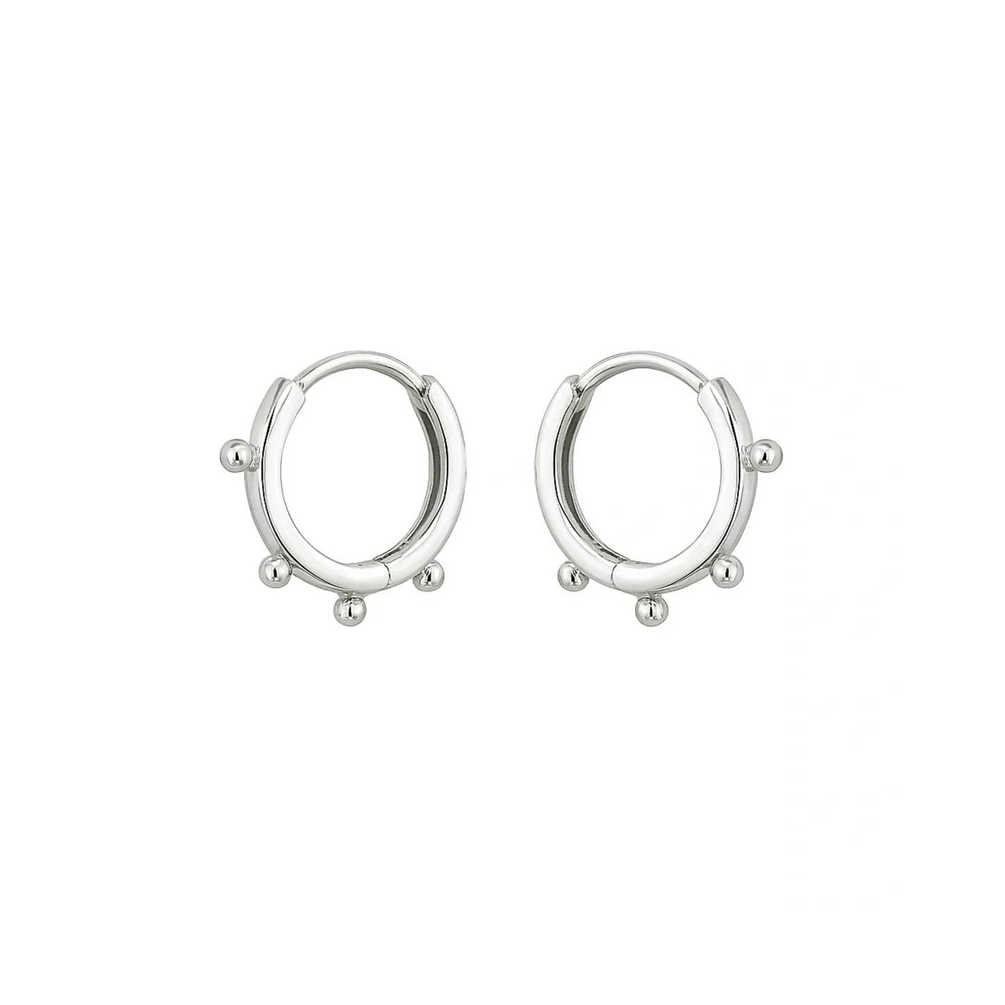 AROS DE PLATA CON BOLITAS