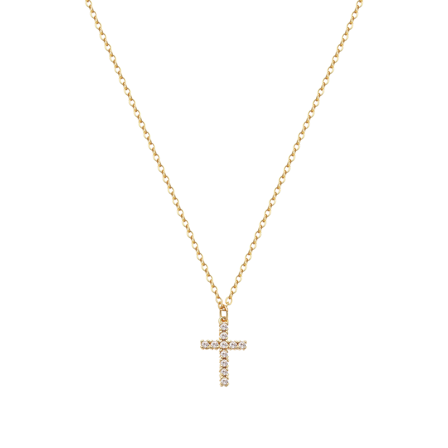 CRYSTAL CROSS NECKLACE