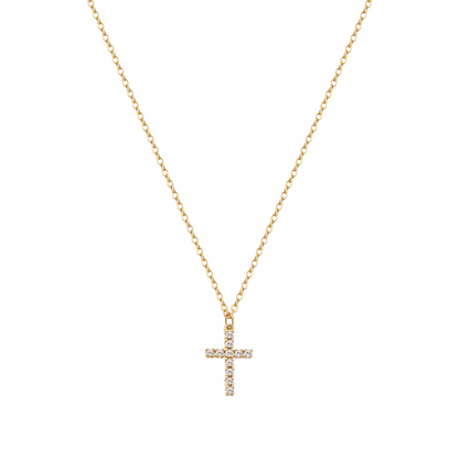 CRYSTAL CROSS NECKLACE