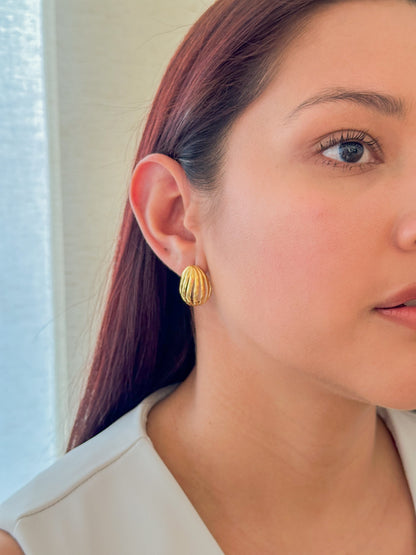 EGG-SHAPE RIBBON EARRINGS