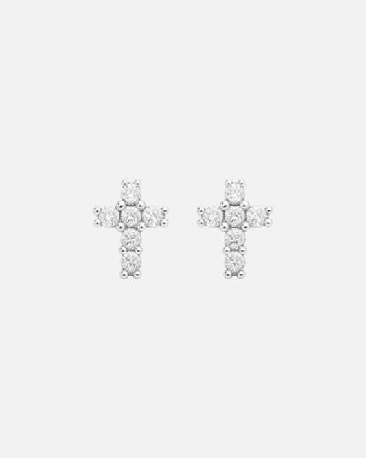 ARETES CRUZ CON CIRCONIA