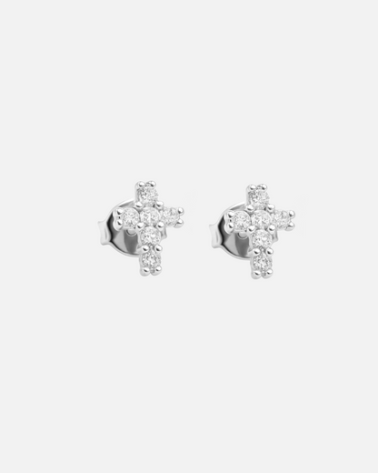 ARETES CRUZ CON CIRCONIA