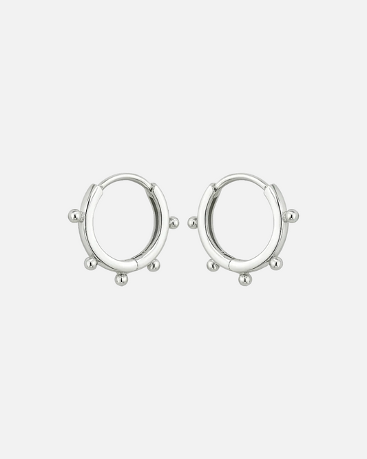 AROS DE PLATA CON BOLITAS