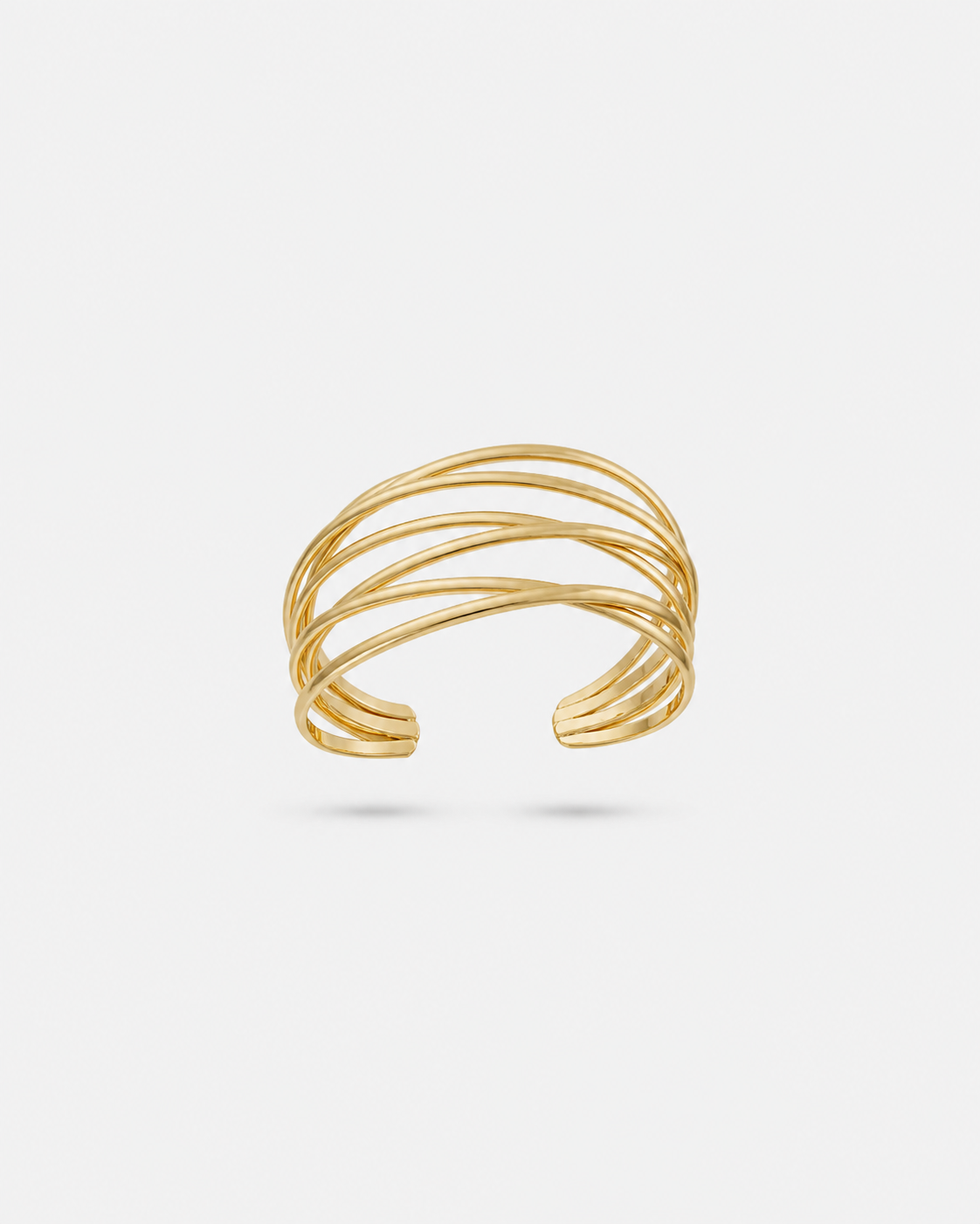CROSSLINE CUFF RING