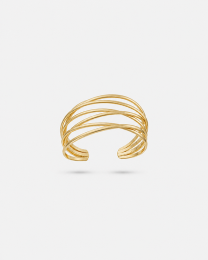 CROSSLINE CUFF RING