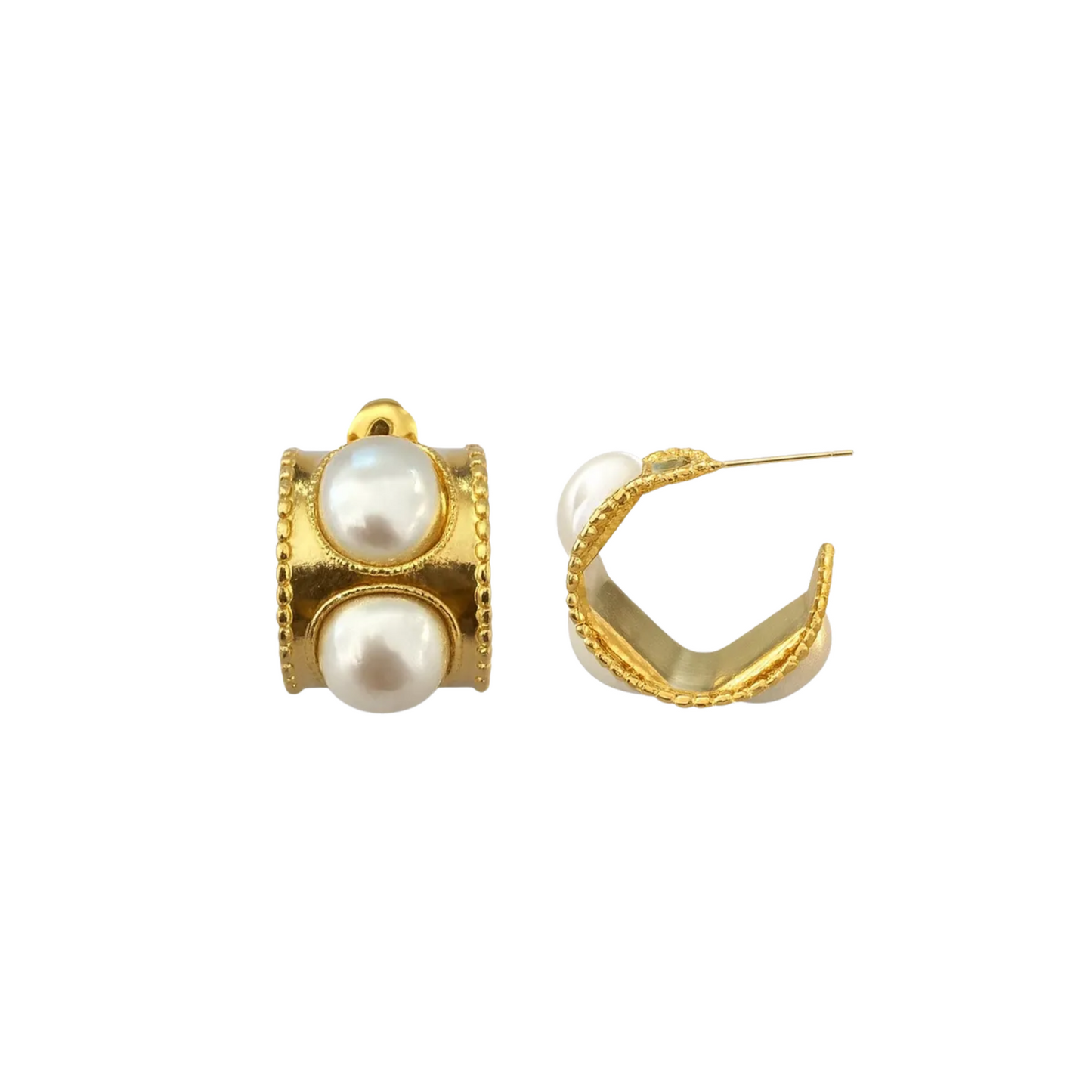 DUAL PEARL HOOPS