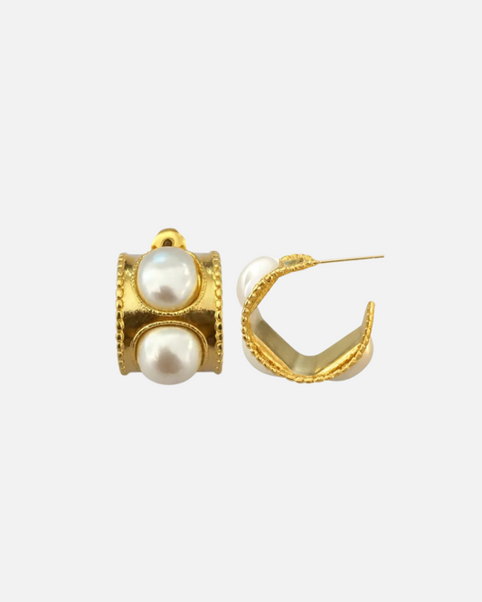 DUAL PEARL HOOPS