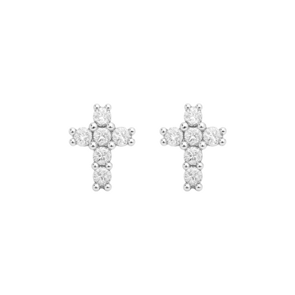 ARETES CRUZ CON CIRCONIA