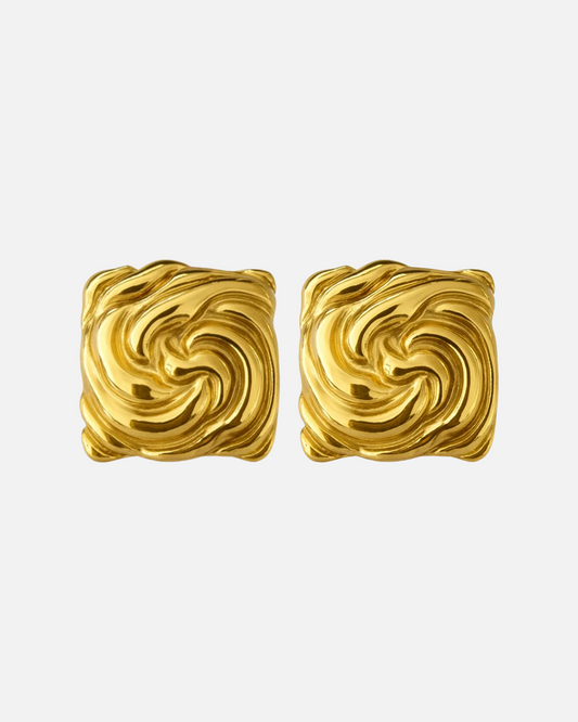 SCULPTED SQUARE STUDS